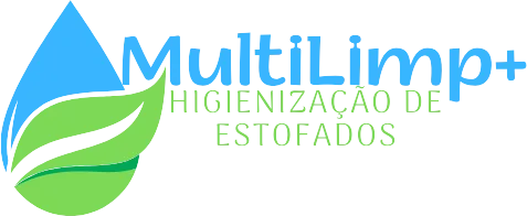Logo da Multilimp+ com símbolo de gota e folha verde e azul e tipografia nas cores azul e verde